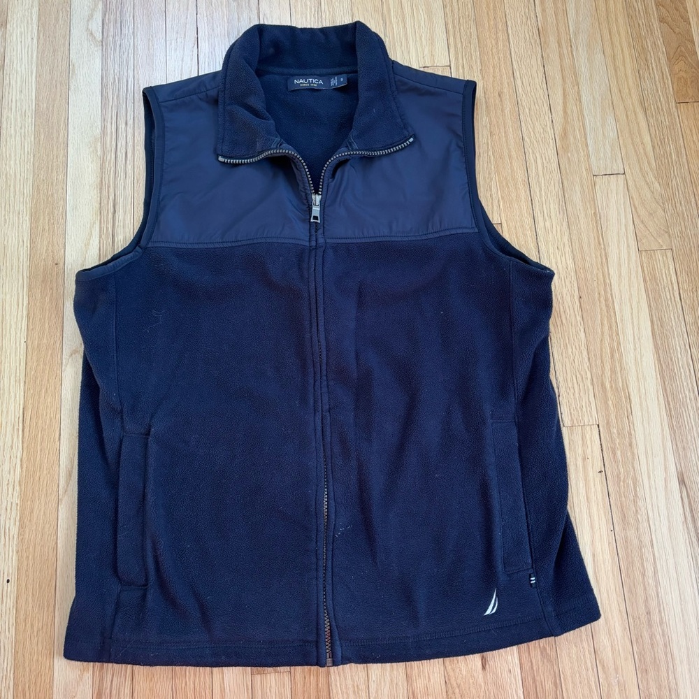 Men's Navy Nautica Fleece Vest